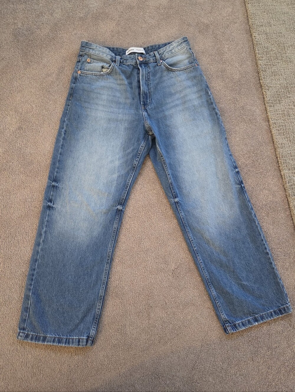 High Waist Oversized Boyfriend Jeans Medium Wash